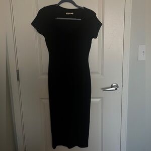 Marine Layer Lexi Rib Short Sleeve Midi Dress NWOT